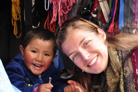 Fazendo amigos em La Paz, capital da Bolívia